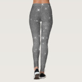 Silver Sparkle Girly Star Leggings (Rückseite)
