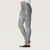 Silver Sparkle Girly Star Leggings (Links)