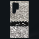 Silver Sparkle Glam Bling Personalisiert Metal Samsung Galaxy Hülle<br><div class="desc">Jeder Glitzer oder Diamanten im Design sind Fotos und simuliert. Dieses Design kann in dem Bereich personalisiert werden, der durch das Ändern des Fotos und/oder Textes zur Verfügung gestellt wird. Sie können auch angepasst werden, indem Sie auf Vorlage personalisieren klicken und dann auf die Schaltfläche klicken, um weitere Optionen anzupassen,...</div>