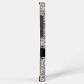 Silver Sparkle Glam Bling Personalisiert Metal Samsung Galaxy Hülle (Rechte Seite)