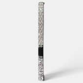 Silver Sparkle Glam Bling Personalisiert Metal Samsung Galaxy Hülle (Linke Seite)