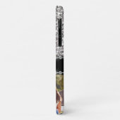 Silver Sparkle Glam Glitzer Foto Monogram Case-Mate iPhone Hülle (Hinten/Links)