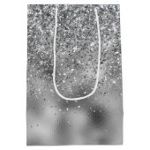 Silver Sparkle Glam Mittlere Geschenktüte (Rückseite)