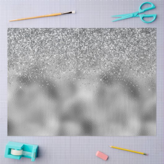 Silver Sparkle Glam Seidenpapier (Basteln)