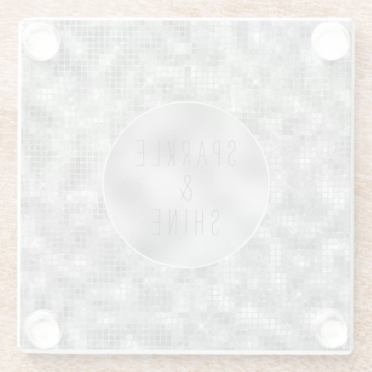 Silver Sparkle Glasuntersetzer (Rückseite)