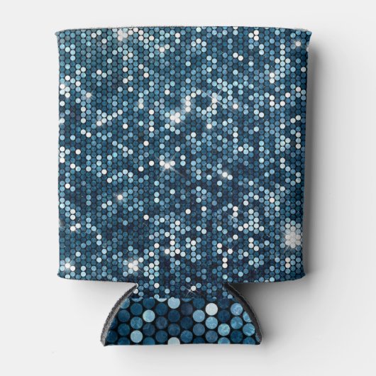 Silver Sparkle: Glittering Sequin Dreams Dosenkühler (Vorderseite)