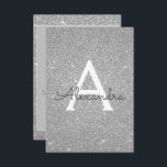 Silver Sparkle Glitzer 40. Geburtstag Party Einladung<br><div class="desc">Luxus Silver Sparkle Glitzer Girly Birthday Party Monogram Name und Initial 40. Geburtstag Party Einladung. Diese 40-jährige Einladung ist perfekt für das Silver Sparkle Glitzer Girly Party,  das in Silver feiern möchte.</div>