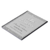 Silver Sparkle Glitzer 50. Geburtstag Gästebuch Notizblock (Linke Seite)