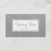 Silver Sparkle Glitzer Beauty Spray Tan Salon Visitenkarte (Vorderseite)