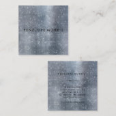 Silver Sparkle Glitzer Beauty Stylist Quadratische Visitenkarte (Vorne/Hinten)