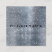 Silver Sparkle Glitzer Beauty Stylist Quadratische Visitenkarte (Vorderseite)