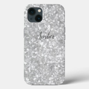 Silver Sparkle Glitzer Elegante Personalisiert Case-Mate iPhone Hülle