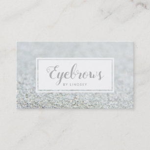 Silver Sparkle Glitzer Eyebrows bilden Künstler Visitenkarte