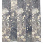 Silver Sparkle Glitzer Glamour Glam Moderne Modern Duschvorhang (Vorderseite)