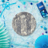 Silver Sparkle Glitzer Glamour Glam Moderne Modern Pappteller (Party)