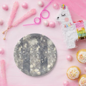 Silver Sparkle Glitzer Glamour Glam Moderne Modern Pappteller (Party)