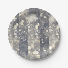 Silver Sparkle Glitzer Glamour Glam Moderne Modern Pappteller