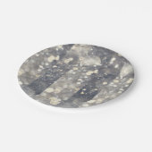 Silver Sparkle Glitzer Glamour Glam Moderne Modern Pappteller (Schrägansicht)