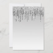 Silver Sparkle Glitzer jeden Geburtstag Einladung (Rückseite)