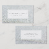 Silver Sparkle Glitzer macht Künstler Visitenkarte (Vorne/Hinten)