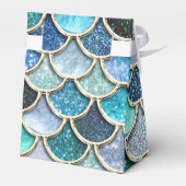 Silver Sparkle Glitzer Mermaid Scales Geschenkschachtel (Rückseite)