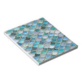 Silver Sparkle Glitzer Mermaid Scales Notizblock (angewinkelt)