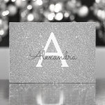 Silver Sparkle Glitzer Sweet 16 Save the Date<br><div class="desc">Silver Sparkle Glitzer 16 . Geburtstag Monogram Name and Initial Birthday Party Save the Date Einladung. Diese Einladung ist perfekt für die Silver Sparkle Glitzer Sweet 16 Geburtstagsparty,  die in Pink Rose Gold feiern möchten.</div>