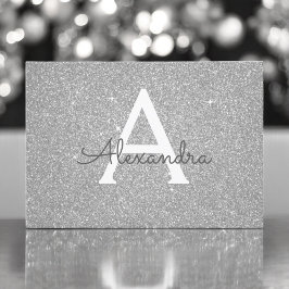 Silver Sparkle Glitzer Sweet 16 Save the Date