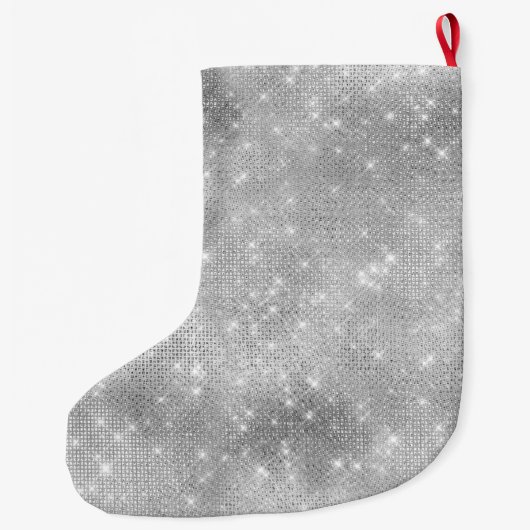 Silver Sparkle Großer Weihnachtsstrumpf (Rückseite)