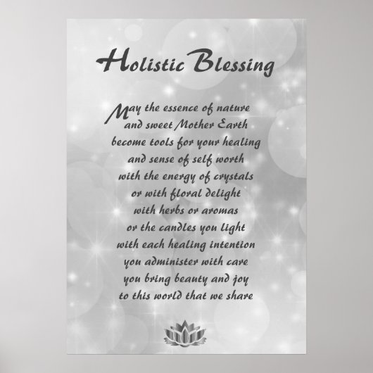 Silver Sparkle Holistic Sessing Poster (Vorne)