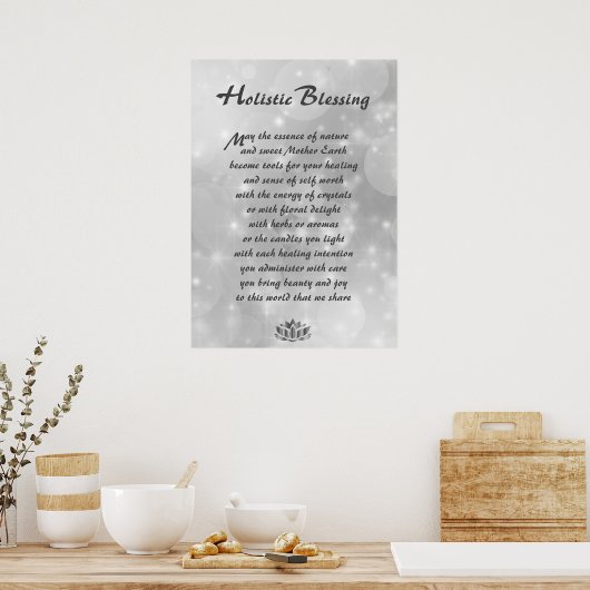 Silver Sparkle Holistic Sessing Poster (Küche)