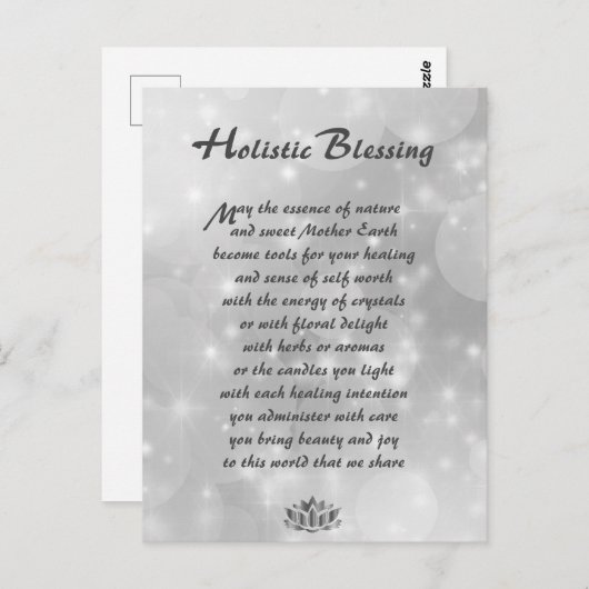 Silver Sparkle Holistic Sessing Postkarte (Vorne/Hinten)