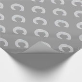 Silver Sparkle Letter C Geschenkpapier (Ecke)