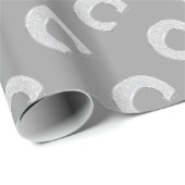 Silver Sparkle Letter C Geschenkpapier (Rolleneckpunkt)