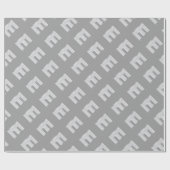 Silver Sparkle Letter E Geschenkpapier (Flach)
