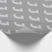 Silver Sparkle Letter J Geschenkpapier (Ecke)