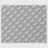 Silver Sparkle Letter J Geschenkpapier (Flach)