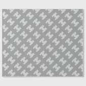 Silver Sparkle Letter M Geschenkpapier (Flach)