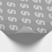 Silver Sparkle Letter S Geschenkpapier (Ecke)