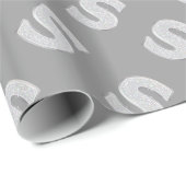 Silver Sparkle Letter S Geschenkpapier (Rolleneckpunkt)