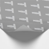 Silver Sparkle Letter T Geschenkpapier (Ecke)