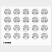 Silver Sparkle Masquerade Quinceanera Sticker (Blatt)