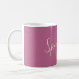 Silver Sparkle Pink Tasse