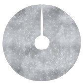 Silver Sparkle Polyester Weihnachtsbaumdecke (Vorderseite)