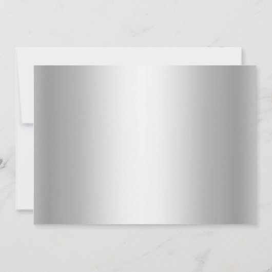 Silver Sparkle Princess Thema Sweet 16 Einladung (Rückseite)