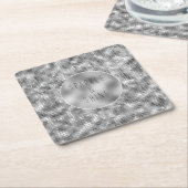 Silver Sparkle Rechteckiger Pappuntersetzer (angewinkelt)