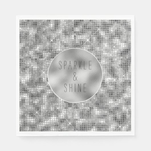 Silver Sparkle Serviette (Vorderseite)