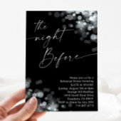 Silver Sparkle und Black Probe Dinner Einladung