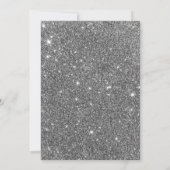 Silver Sparkle Wedding Foto Vielen Dank Karten (Rückseite)