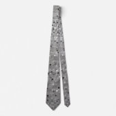 Silver Sparkling Sequin Neck Tie Krawatte (Vorderseite)